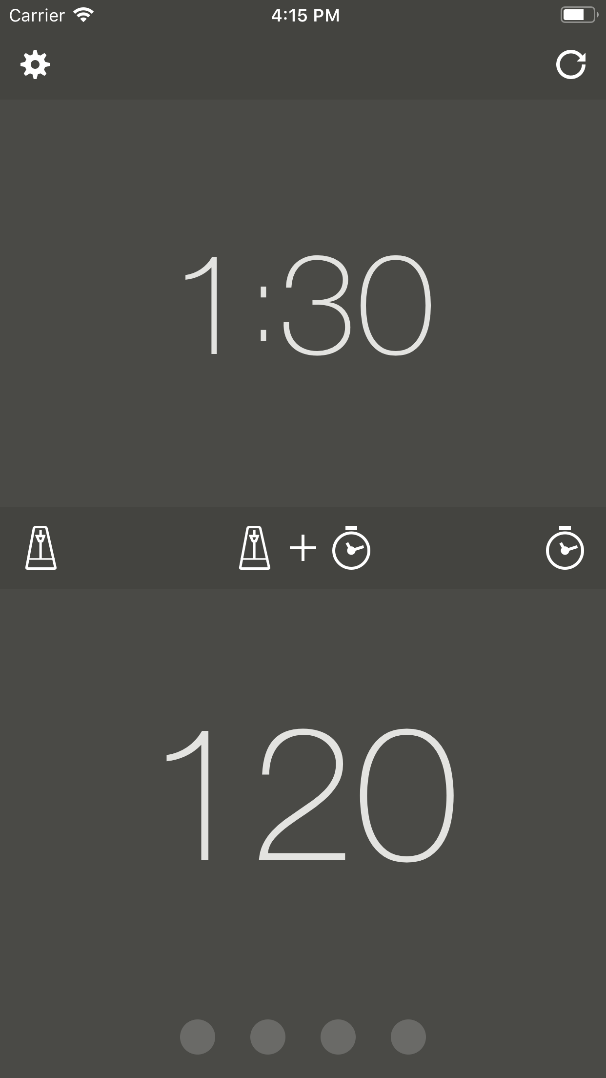 Tmetronome application screenshot