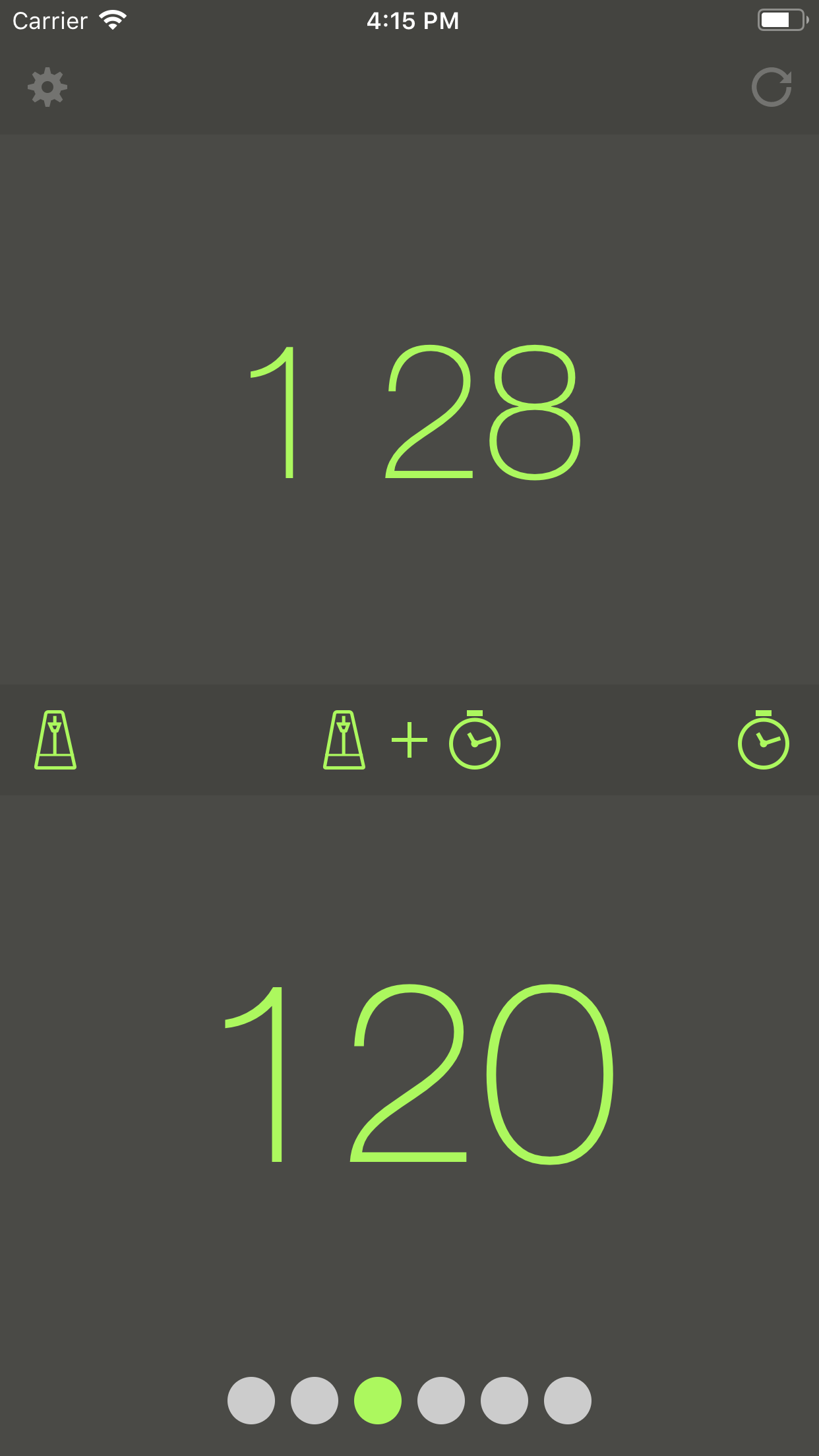 Tmetronome application screenshot